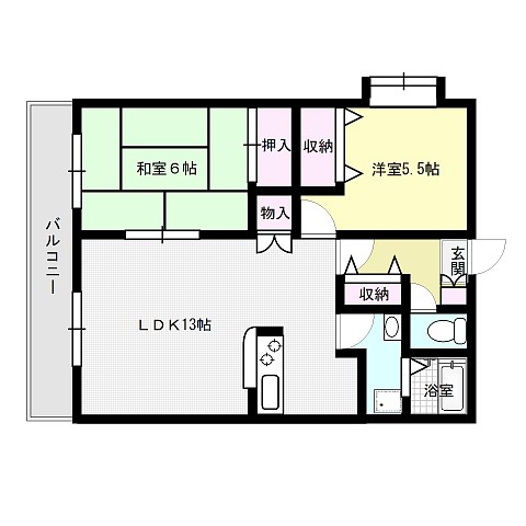 リーセント春町 402号室 間取り