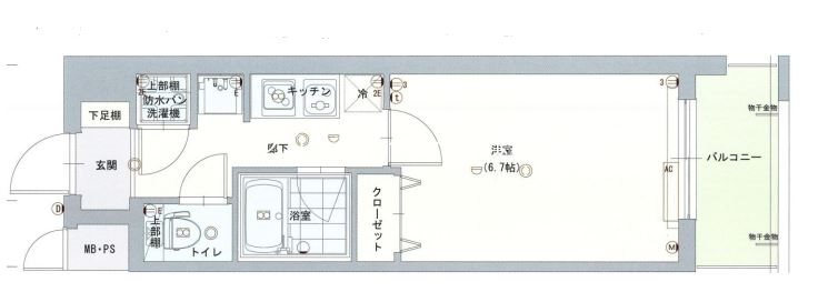 ピュアドームエクサイト博多 間取り