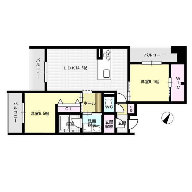 ル・シャノワールⅡ 304号室 間取り