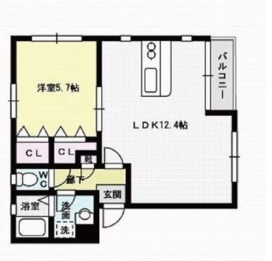 ラフィーネ西新 間取り