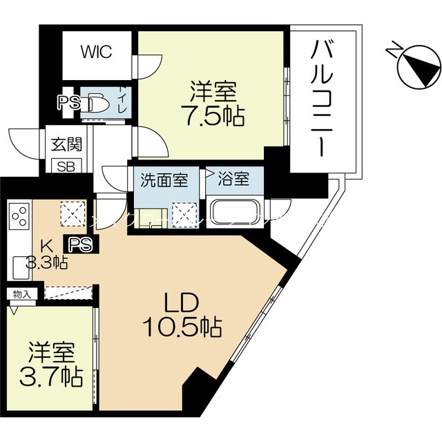 ラクレイス西新レジデンシャルタワー   間取り