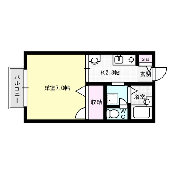 MYハイツ B棟 102号室 間取り