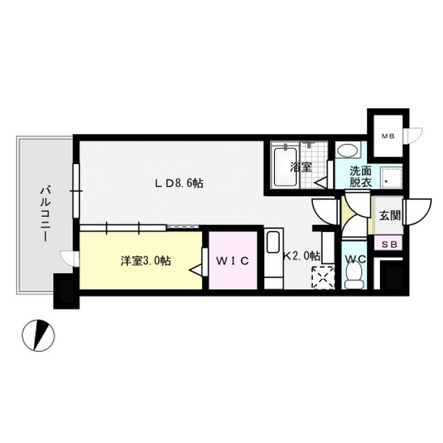 間取り ルミエール大橋駅南 間取り図