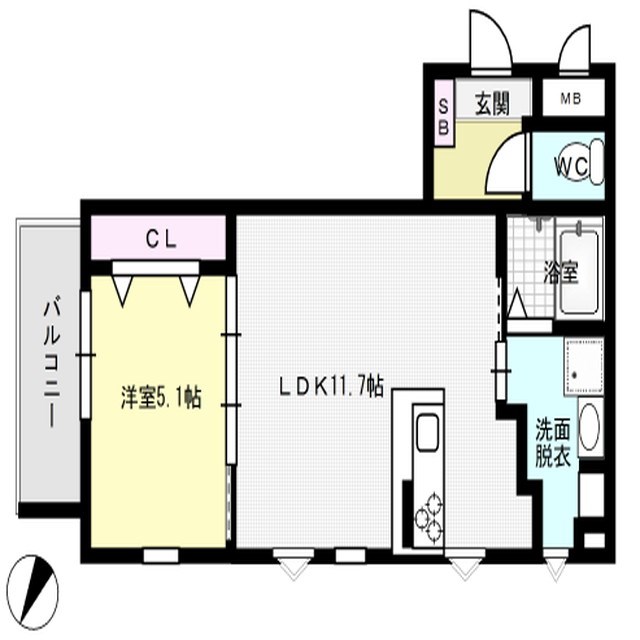 TMR 203号室 間取り
