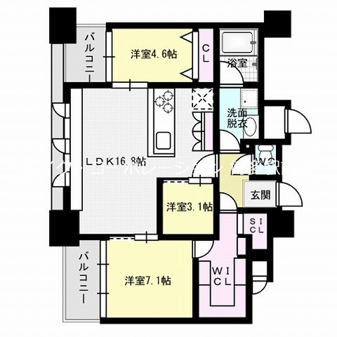 エンクレスト博多STYLE 間取り