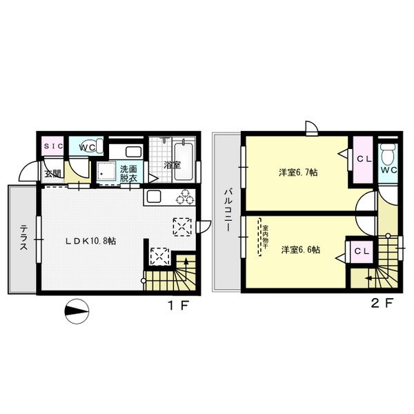 D-room博多諸岡A棟 101号室 間取り
