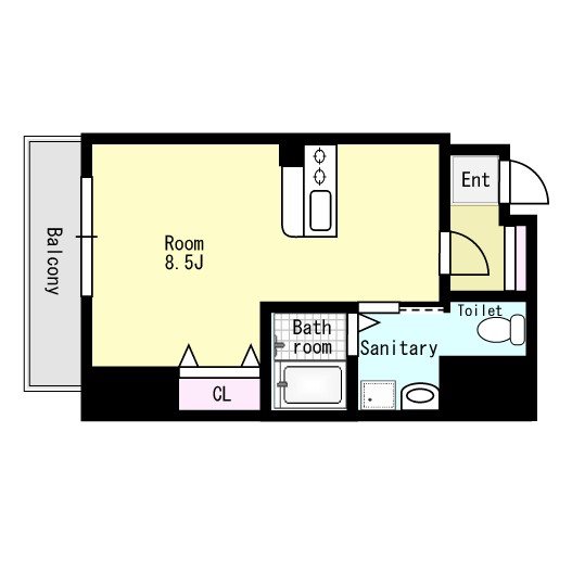 ルピナス銀天町 1101号室 間取り