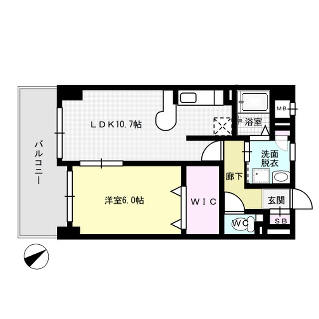 グランパ藤永田 703号室 間取り