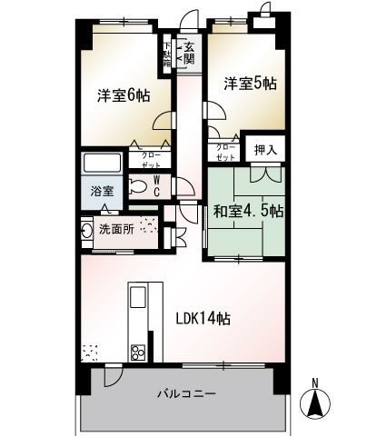 ベルメゾン西公園テラス 間取り