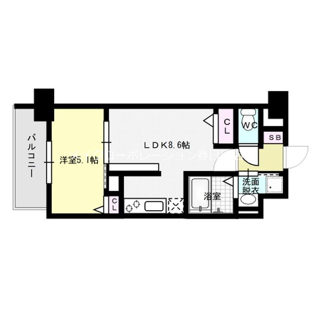 フィーノ南福岡 803号室 間取り