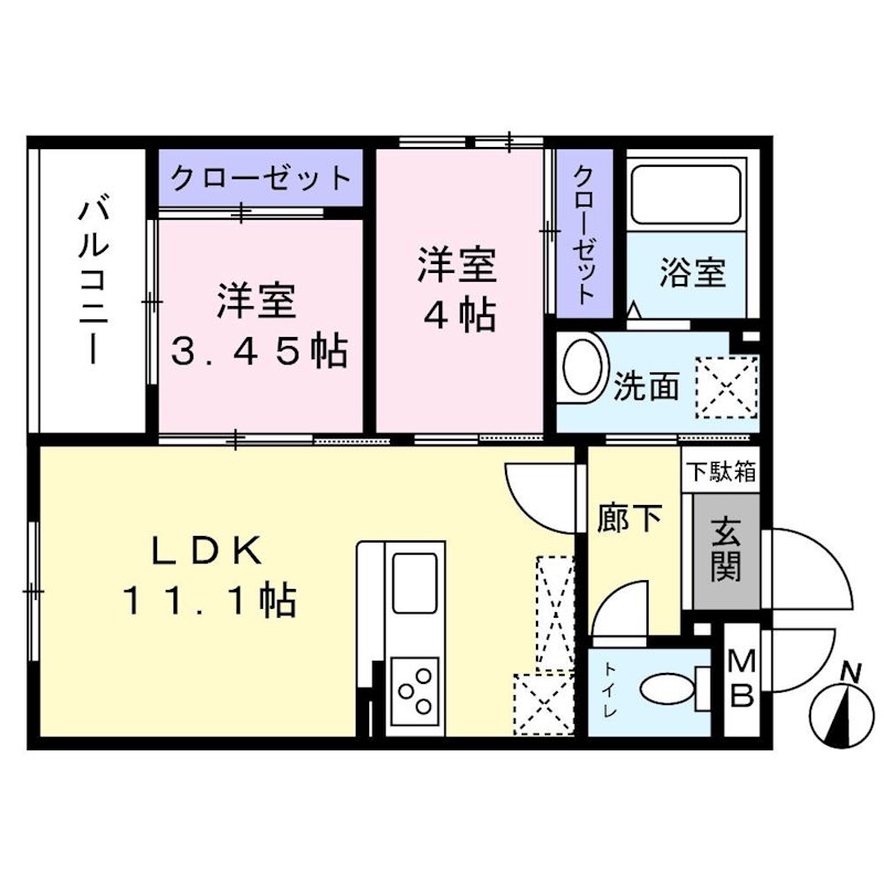 アルファーレ賀茂 間取り