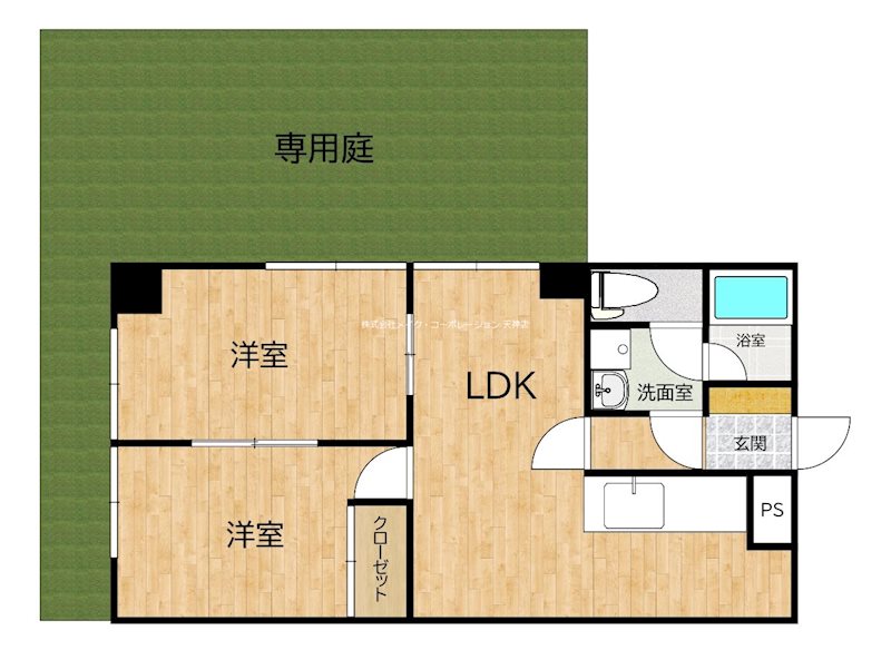 日商岩井西公園マンション 間取り