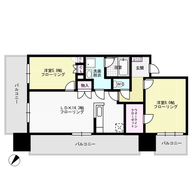 RJRプレシア天神サウス 間取り