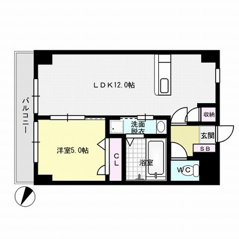 E・Maison Nishijin【旧八和ビル】 間取り