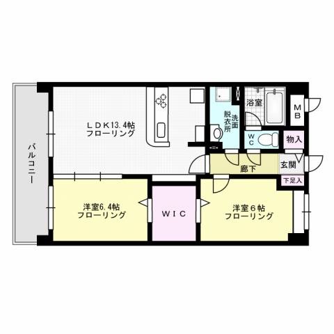 アルカンシェル 403号室 間取り