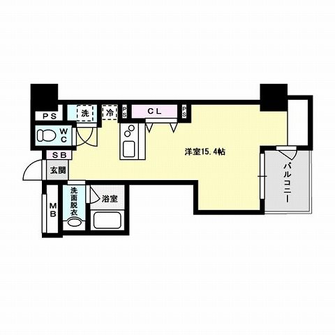 レジディア西新【Eタイプ】 間取り