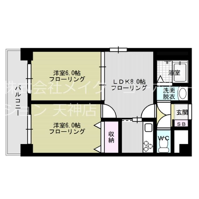 エステートモア大濠Ⅵ 間取り
