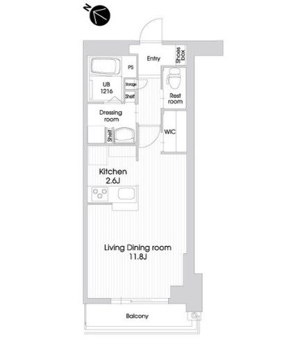 ラクレイス西新レジデンシャルタワー 間取り図