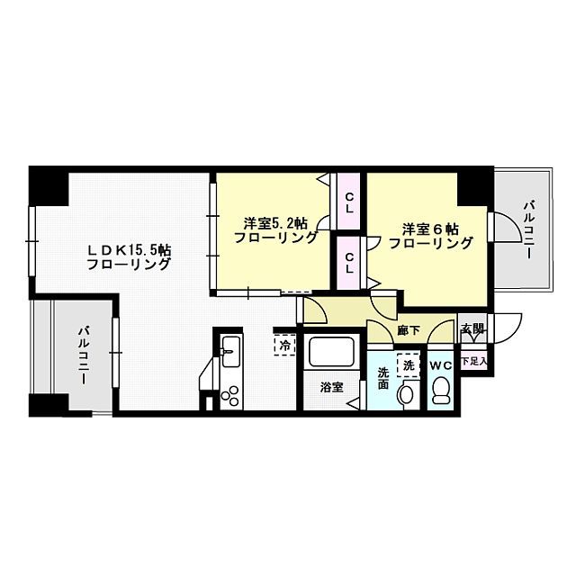 間取り グランパーク天神 間取り図