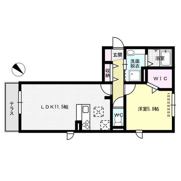 D-room博多南弐番館 101号室 間取り