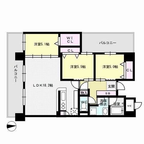 レセーナ姪浜 間取り