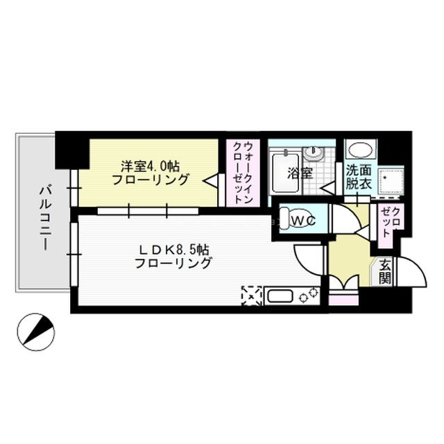 グランカーサ渡辺通  間取り図