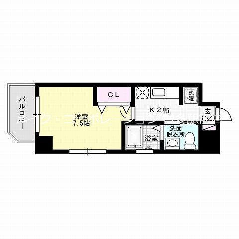 エステムコート博多駅前アヴェール 間取り