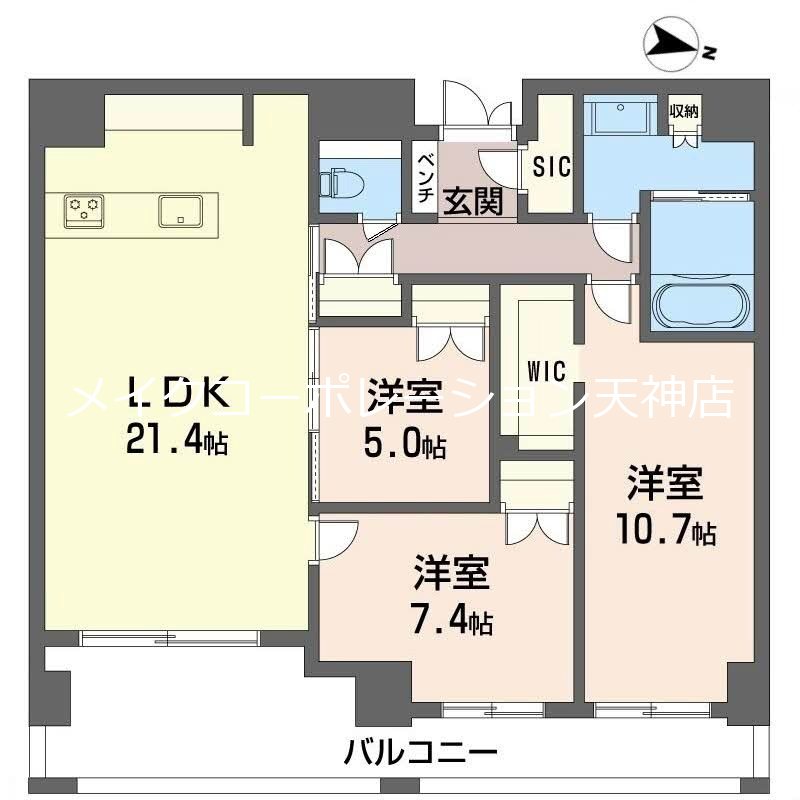 シャーメゾンステージBEFU 間取り