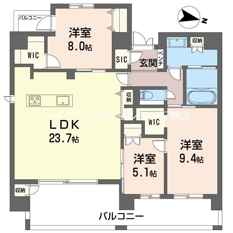 シャーメゾンステージBEFU 間取り