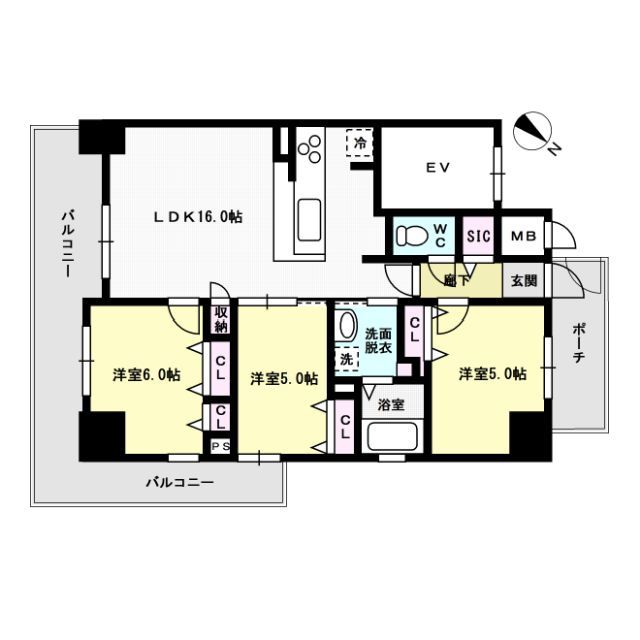 間取り Sophia Garden博多 間取り図