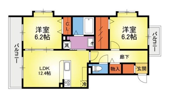 グランコート七隈 間取り
