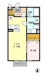 S・K HOUSEⅡ 201号室 間取り