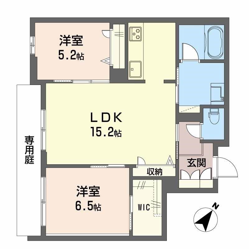 イルマーレ大野城 103号室 間取り