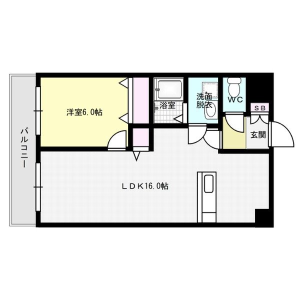 リバティ天神南 間取り