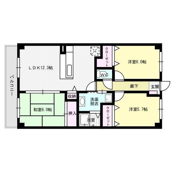 サントラップアベニュー 403号室 間取り