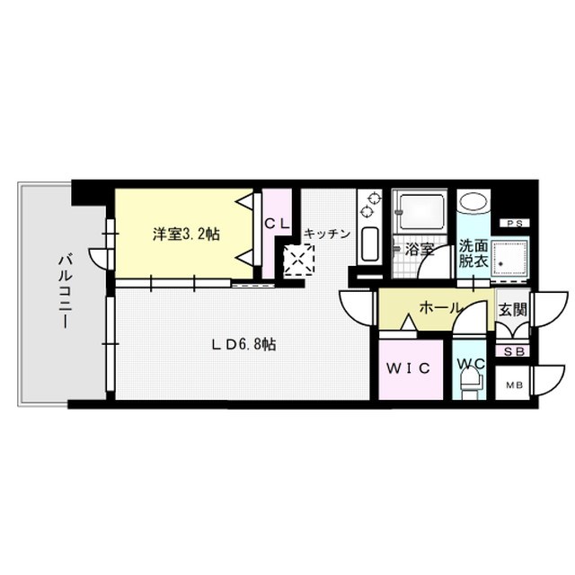 Quintet　Minami　Fukuoka 408号室 間取り