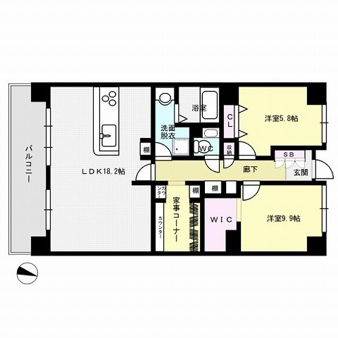 プライムメゾン百道浜 間取り
