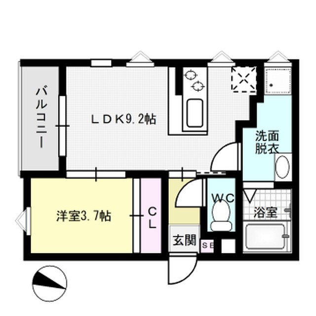 TMR 101号室 間取り