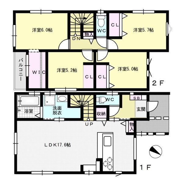 Casa白木原Ⅰ 間取り