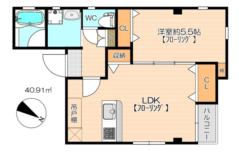 ジェンティーレ博多駅南Ⅰ 間取り