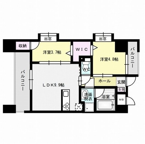 ニューリバー姪浜Ⅱ 間取り