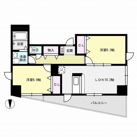 ヴィルコート城南 間取り