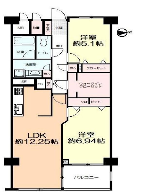 ホワイティ薬院  間取り