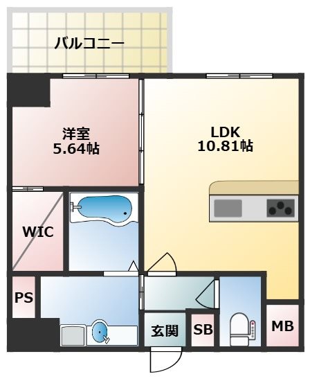 CREST西新 間取り
