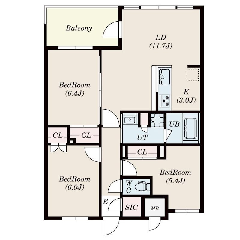 S-RESIDENCE伊都Attirant 間取り