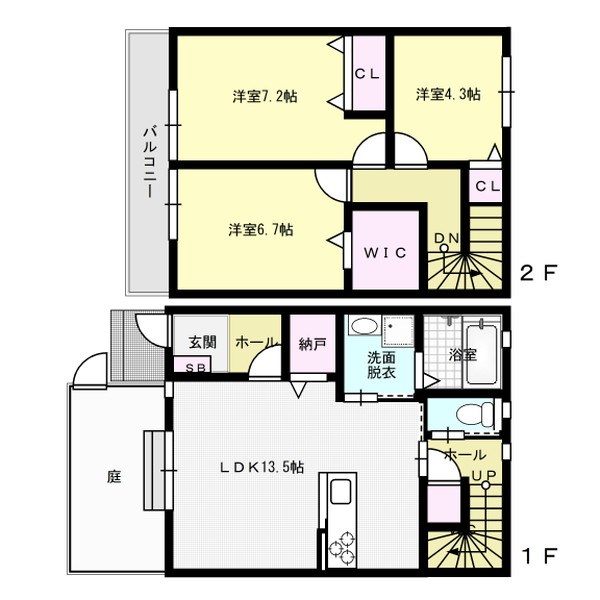 ハイムA 2号室 間取り