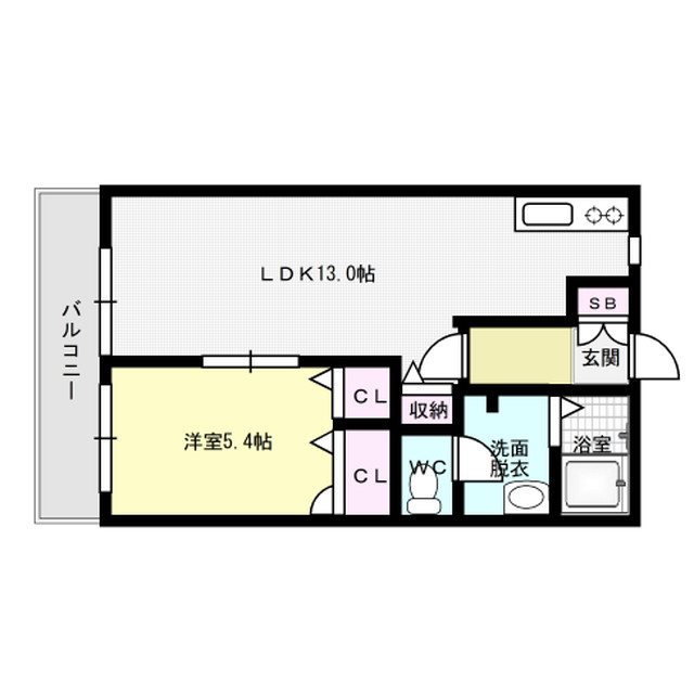 ルシェルブルー大城C棟 102号室 間取り