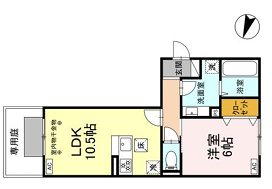 D-room野間大池 105号室 間取り