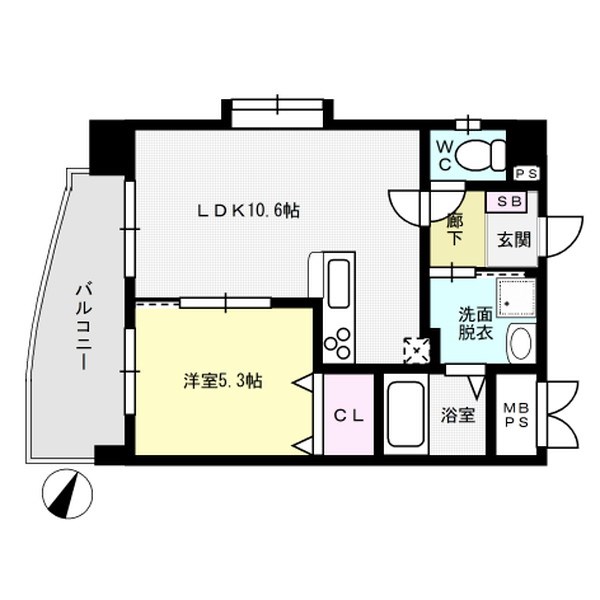 セラヴィ 402号室 間取り
