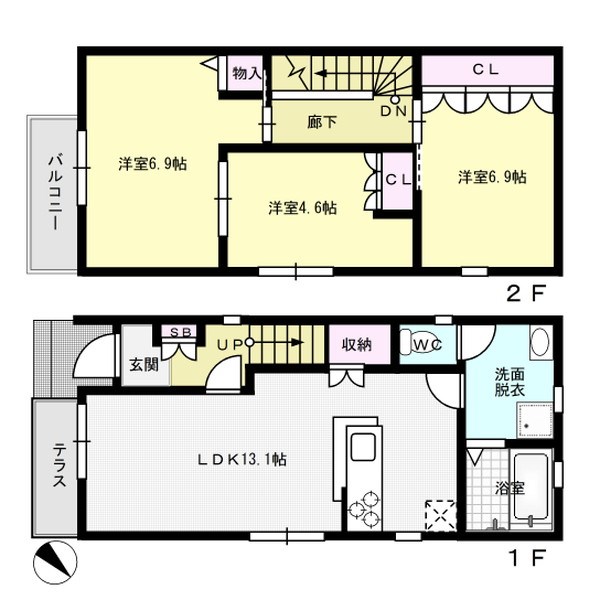 春日原南町4丁目戸建 間取り